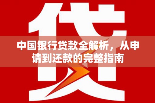 绥滨中国银行贷款全解析，从申请到还款的完整指南