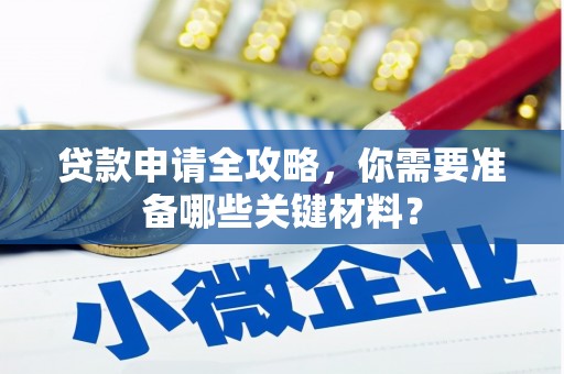 大余贷款申请全攻略，你需要准备哪些关键材料？