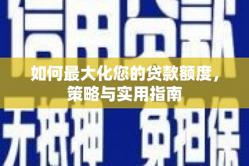 仁寿如何最大化您的贷款额度，策略与实用指南