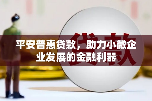 无为平安普惠贷款，助力小微企业发展的金融利器