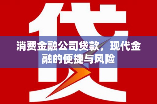 溪州消费金融公司贷款，现代金融的便捷与风险